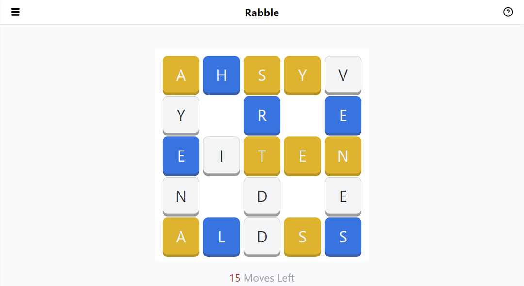 screen shot of project